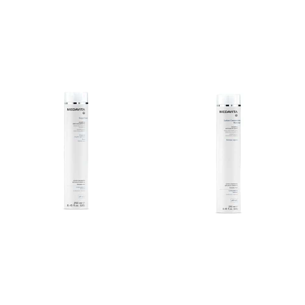 Medavita, Requilibre, Sebum-Balancing Shampoo, pH 5.5, 250 ml & Lotion Concentrée Homme, Shampoo Anticaduta Uomo, pH 5.5, 250 ml