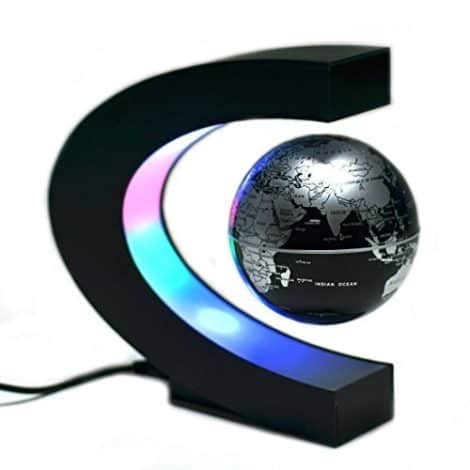 Regalo Galleggiante a Forma di Sfera con Mappa del Mondo LED, Levitazione Magnetica (1#)