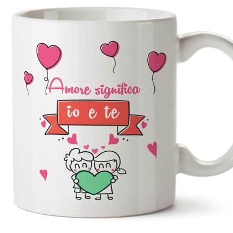 Tazza San Valentino Mugffins (Ti Amo) – L’Amore è Noi Due… – Regali Originali Anniversario per lui/lei/ragazzi/fidanzati.