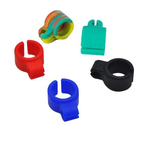 ROSENICE Anello portasigarette, supporto per mani libere, fumatori, in silicone, confezione da 5 pezzi.