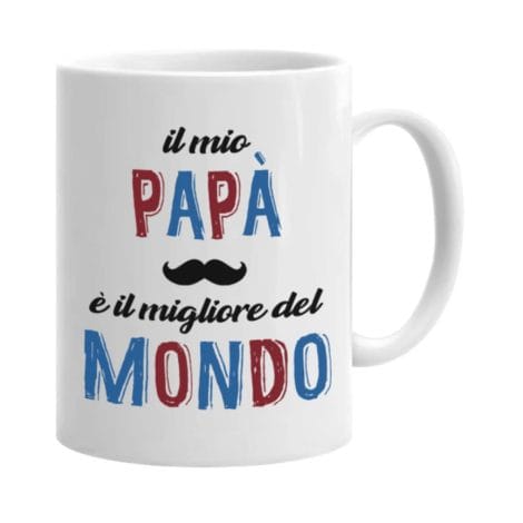 Tazza da caffè divertente per il papà migliore del mondo, regalo ideale per la festa del papà da figlia/o.