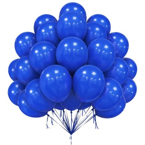 50 Palloncini Blu Scuro da 12 pollici, opachi per festeggiare compleanni, anniversari, baby shower.