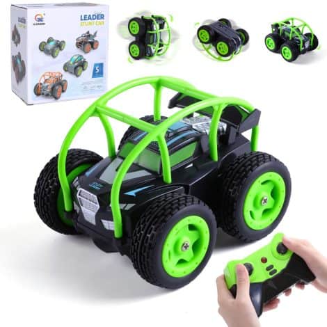 Thedttoy Auto da guidare a distanza per bambini, RC Stunt Auto con telecomando 5 Canali 2.4 Ghz, Flip a 360°, Auto da corsa Mini Offroad, veicolo giocattolo, regalo compleanno ragazzi 3+ anni.