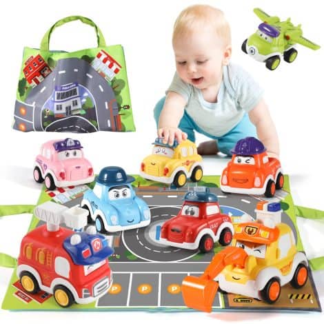 Auto Giocattolo per Bambini 1 2 3 Anno,8 PCS Macchinine Giocattolo con Borsa Portaoggetti,Camion Giocattolo Regali per Bambini Ragazzo Ragazza
Macchinine Giocattolo per Bambini 1-3 Anni, Set di 8 Confezionato nella Borsa, Ideali come Regalo bimbo/bimba.