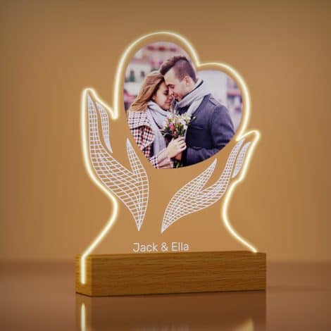 Luce Notturna Personalizzata con Foto, Lampada da Notte Plaque d’amore: Idee Regalo San Valentino!