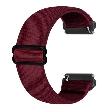 Cinturino elastico ricambio per Fitbit Versa, Versa Lite e Versa 2, in nylon morbido (Vino rosso).