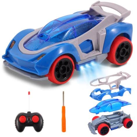 Macchinina Telecomandata Pup Go, Gioco per Bambini 3-6 Anni, Regalo Natale Compleanno, Mini Monster Truck RC (Blu).