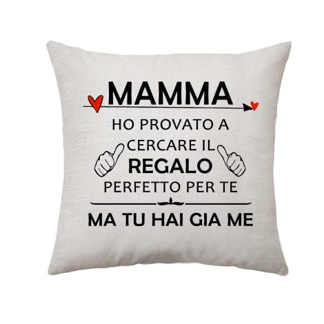 Copricuscino Mamma Regali Figlia Figlio, Fantastica Idea Regalo per Compleanno, Festa della Mamma o Natale.