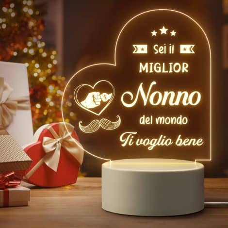 Lampada LED Pandasch per regali ai Nonni: compleanno, festa e Natale.