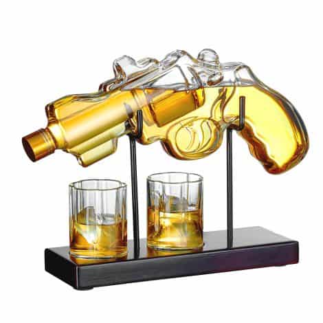 Kollea – Set decanter per whisky 255 ml + bicchieri 56,7 g. Idea regalo unica per papà, compleanno, Natale. Divertente regalo inaugurazione casa.