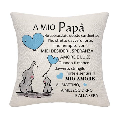 Regalissimo Papà – Cuscino e Coperta per figlio/a, perfetto come dono di compleanno, Natale o festa del papà (Per il mio papà)