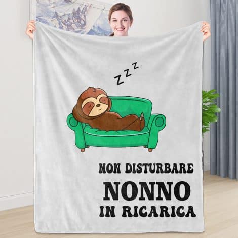 Coperta di flanella Shoppawhile, misura 130 x 150cm, ideale come regalo per Nonno in occasione di compleanni, Natale e Festa del Papà.